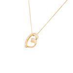 Swirly Open Heart Pendant in 14kt Gold