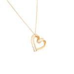 Swirly Open Heart Pendant in 14kt Gold