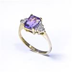 Forever Diamonds Lab Created Amethyst Diamond Ring