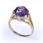 Forever Diamonds Lab Created Amethyst Gold Ring