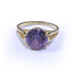 Lab Created Amethyst Gold Ring