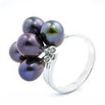 Tahitian Pearl Cluster Ring in 14kt White Gold