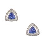 Forever Diamonds Tanzanite Diamond Earrings in 14kt White Gold