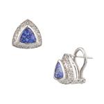 Tanzanite Diamond Earrings in 14kt White Gold