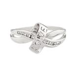 Forever Diamonds The "Love" Ring in 10kt White Gold