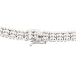 Three Row Diamond Necklace in 14kt White Gold