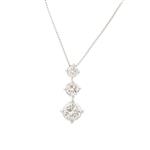 Forever Diamonds Three Stone Diamond Pendant in 14kt White Gold