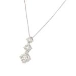 Three Stone Diamond Pendant in 14kt White Gold