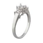 Three Stone Diamond Engagement Ring in 14kt White Gold