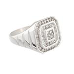 Three Tier Diamond Ring in 10kt White Gold