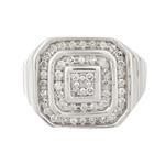 Forever Diamonds Three Tier Diamond Ring in 10kt White Gold