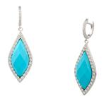 Turquoise Drop Earrings in Sterling Silver