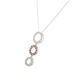 Tri-Circle Chocolate Diamond Pendant in 14kt White Gold