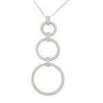 Forever Diamonds Three Circle Diamond Pendant in 18kt White Gold