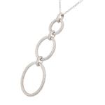 Three Circle Diamond Pendant in 18kt White Gold