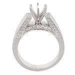 Unique Diamond Engagement Ring Setting in 14kt White Gold