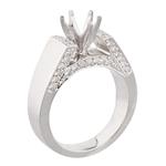 Forever Diamonds Unique Diamond Engagement Ring Setting in 14kt White Gold