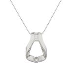 Unique Diamond Pendant in 14kt White Gold