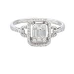 Forever Diamonds Unique Modern Diamond Engagement Ring in 18kt White Gold