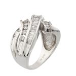 Unqiue Diamond Ring in 14kt White Gold