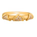 Forever Diamonds Unqiue Diamond Wedding Band in 14kt Gold