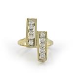 One Pair of Parallel Diamonds in 14kt White Gold 
