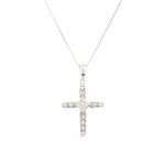 Vintage Diamond Cross in 14kt White Gold