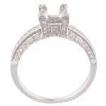 Vintage Diamond Engagement Ring in 18kt White Gold