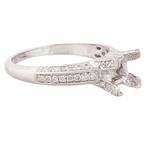 Vintage Diamond Engagement Ring in 18kt White Gold