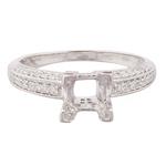 Vintage Diamond Engagement Ring in 18kt White Gold
