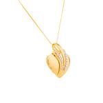 Vintage Diamond Heart Pendant in 14kt Gold