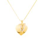 Forever Diamonds Vintage Diamond Heart Pendant in 14kt Gold