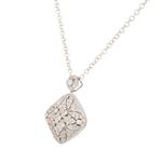 Vintage Diamond Locket Pendant in 14kt White Gold