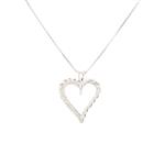 Forever Diamonds Vintage Diamond Open Heart Pendant