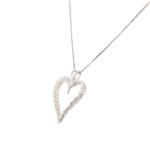 Vintage Diamond Open Heart Pendant