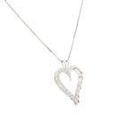 Vintage Diamond Open Heart Pendant