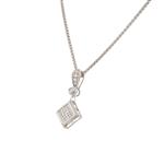 Vintage Diamond Pendant in 14kt White Gold