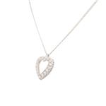 Vintage Open Diamond Heart in 14kt White Gold