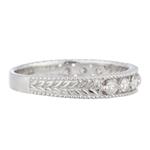 Vintage Round Diamond Wedding Band in 14kt White Gold