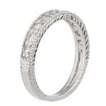 Vintage Round Diamond Wedding Band in 14kt White Gold