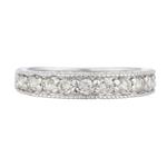 Vintage Round Diamond Wedding Band in 14kt White Gold