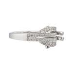 Vintage Style Diamond Engagement Ring in 18kt White Gold