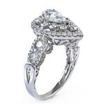 White Gold Pear Center Diamond Fancy Engagement Ring