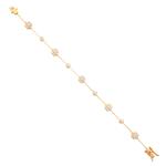 White Sapphire Blossom Bracelet in 14kt Gold