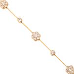 White Sapphire Blossom Bracelet in 14kt Gold