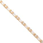 White Sapphire Bracelet in 14kt Gold 