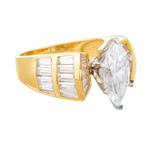 White Sapphire Engagment Ring in 14kt Gold