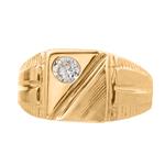Forever Diamonds Cubic Zirconia Pinky Ring in 14kt Gold