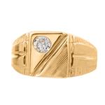 Cubic Zirconia Pinky Ring in 14kt Gold