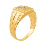 Cubic Zirconia Pinky Ring in 14kt Gold